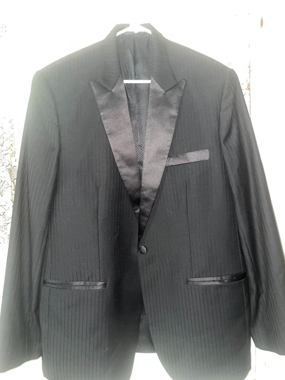 3 Pc black tuxedo with Pinstripes